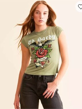 Ed Hardy Anchor Rose T-Shirt